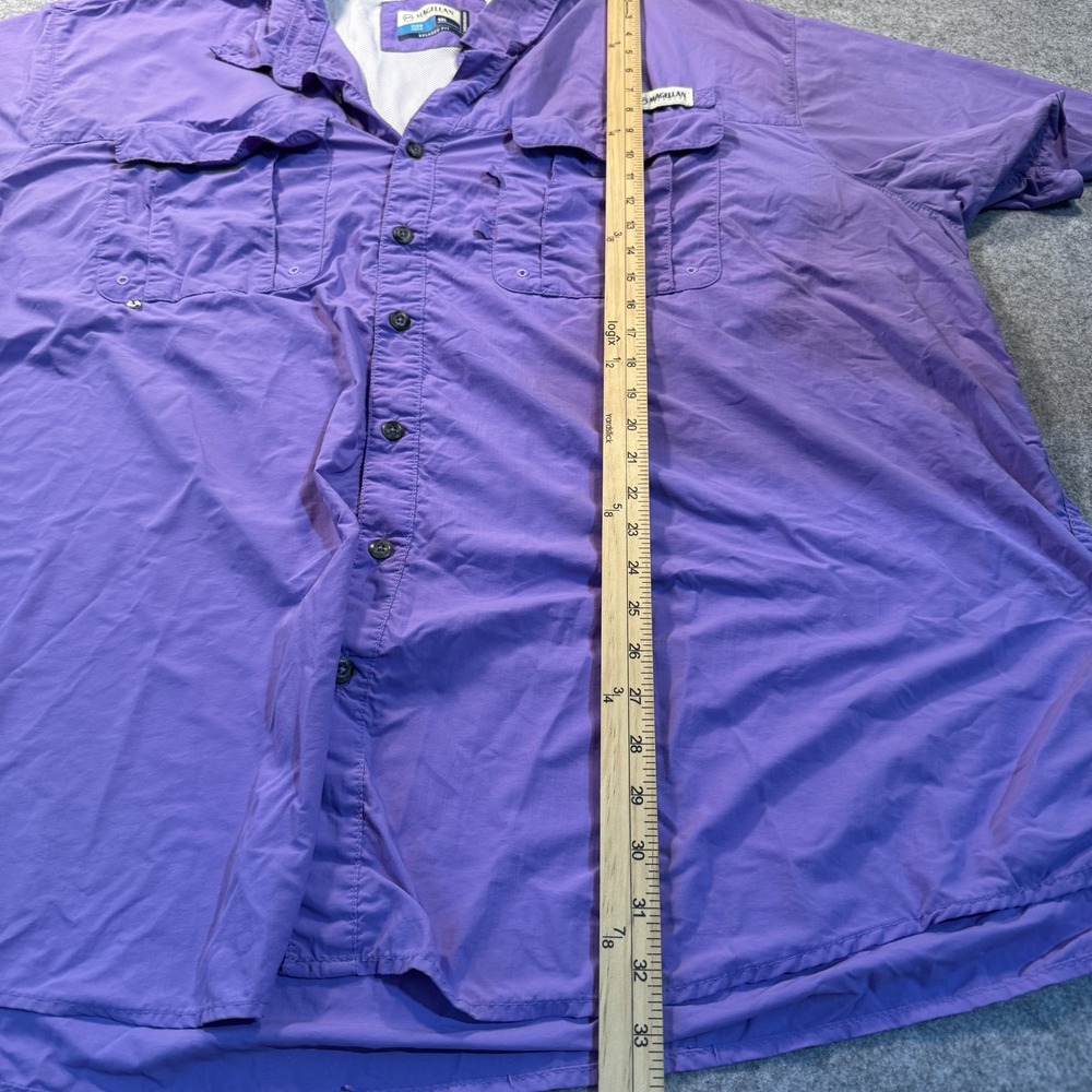 Magellan Fish Gear Relaxed Fit Shirt 4XL Purple Moisture Wicking Mesh Vent - Picture 7 of 11